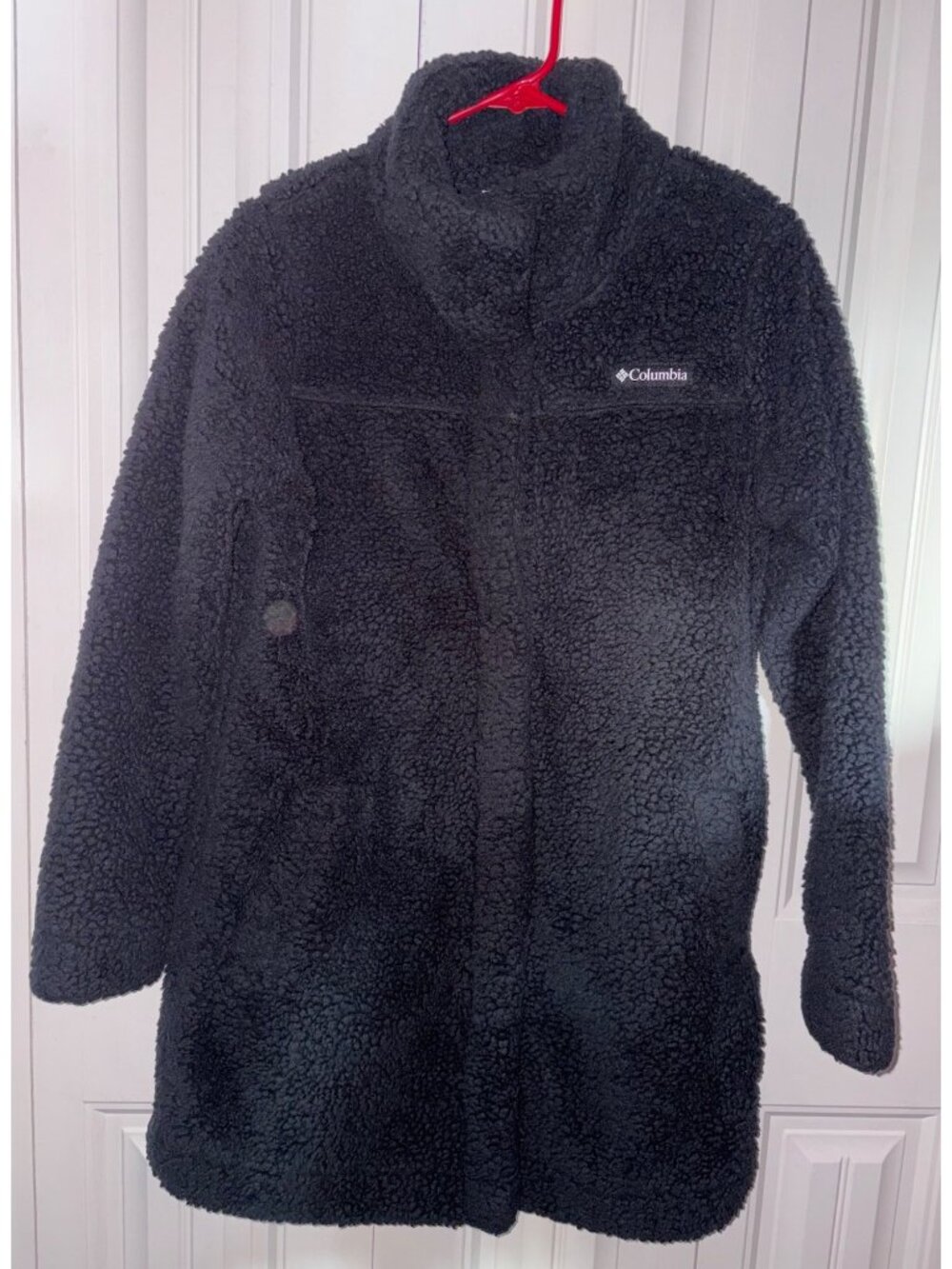 Columbia Women's Long Sherpa Fleece Coat Black Size Small